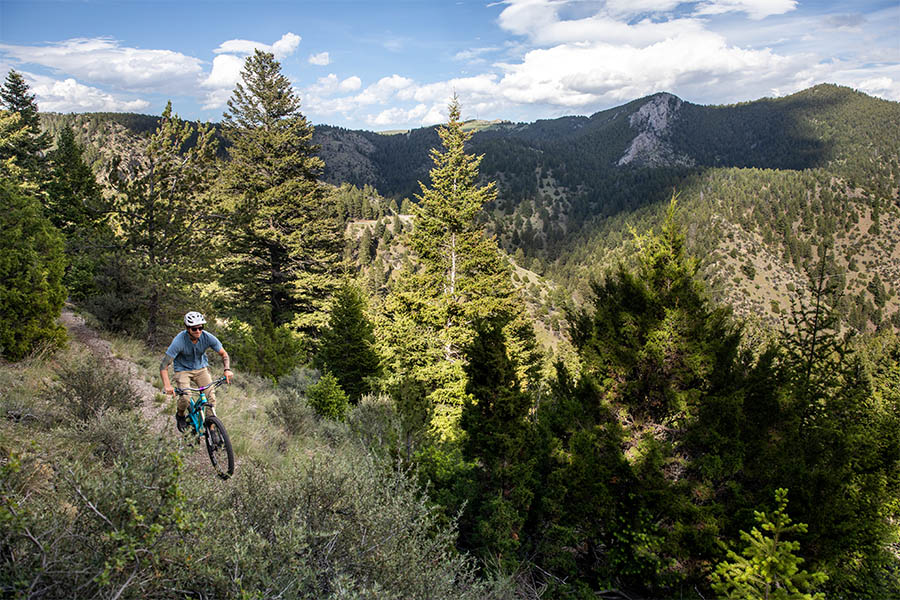 Mountain Biker at Lewis and Clark Caverns State Park