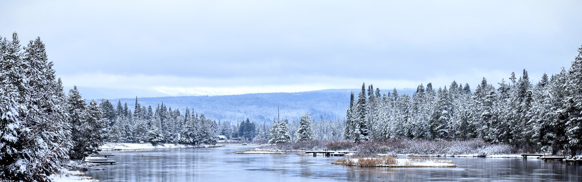 Winter river scene