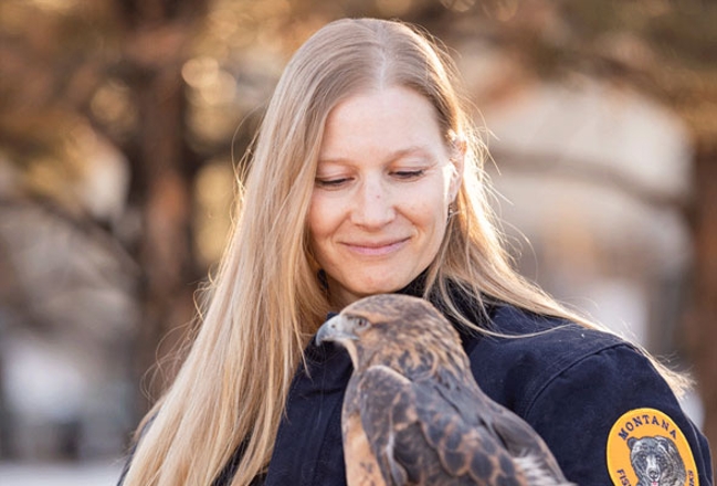 Raptor volunteer