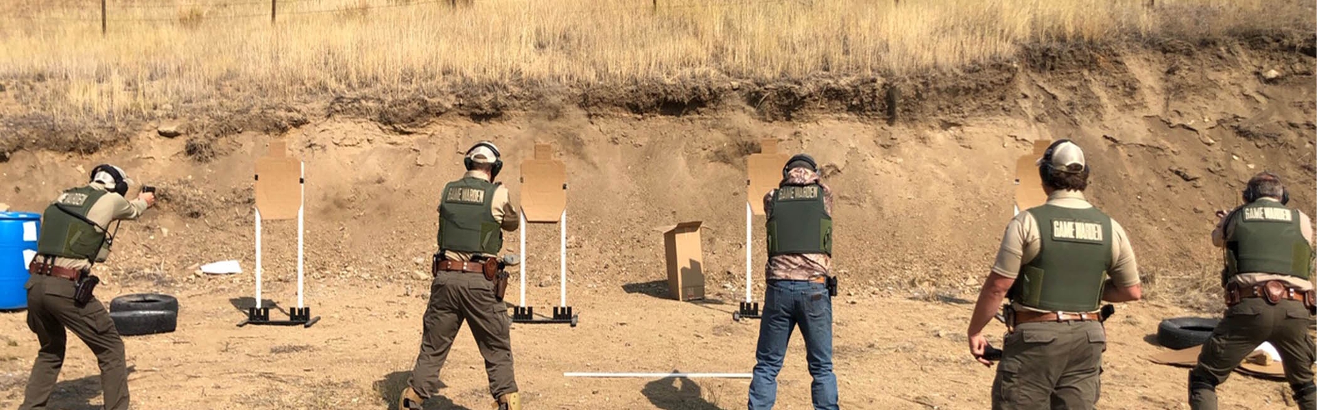 FWP Game Wardens training by shooting targets