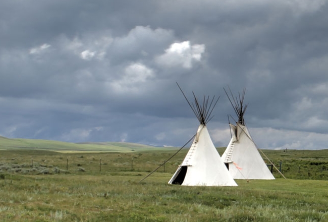 Tipis on Blackfeet Reservation