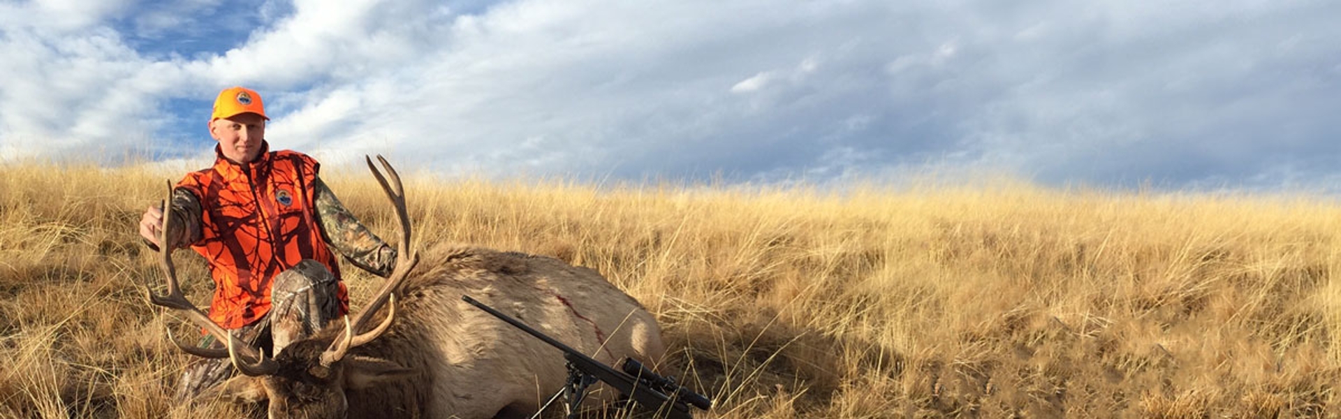 Hunter with elk harvest