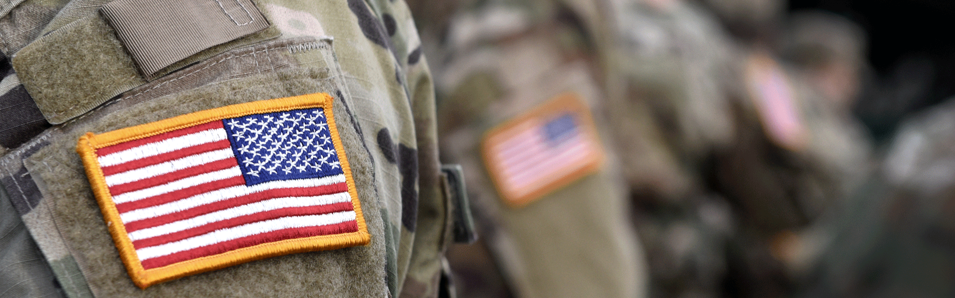 American flag patch on an army uniform