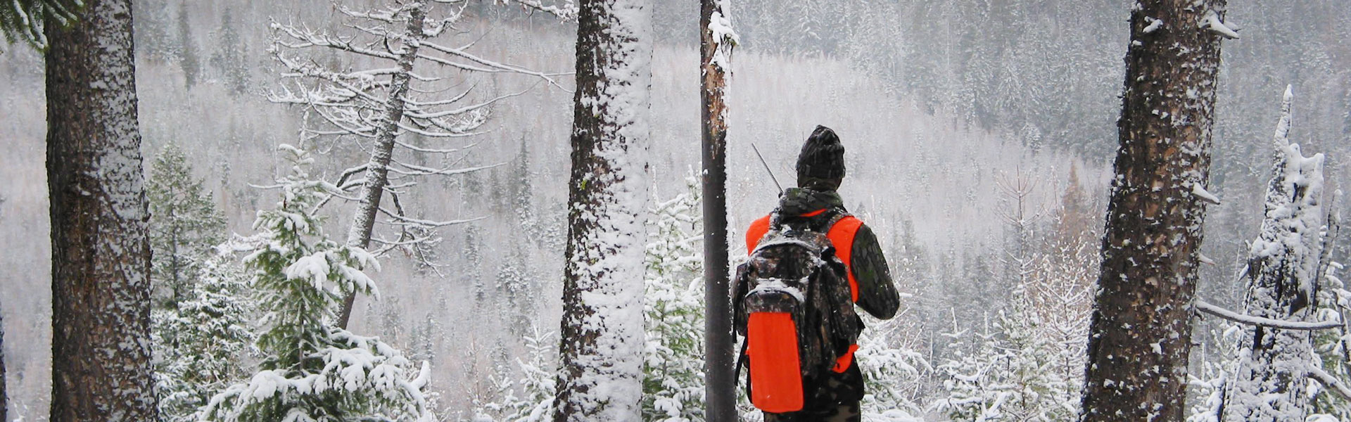 Hunter in snow