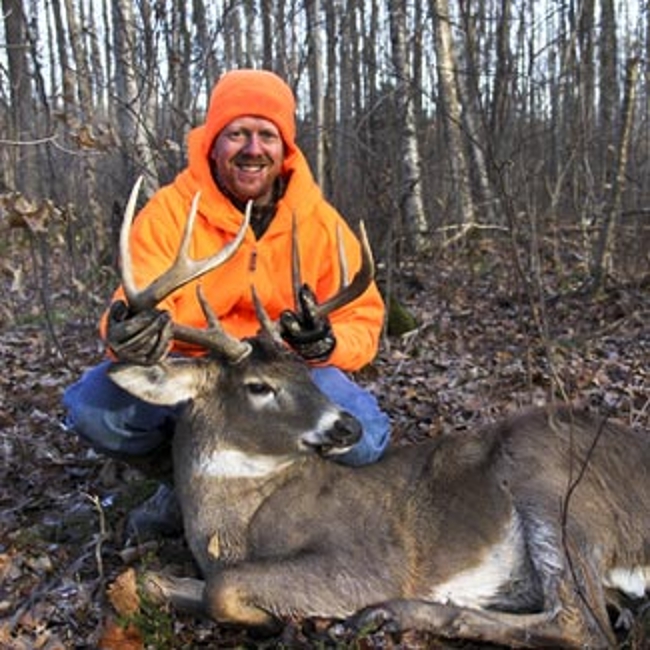 Hunter with harvest