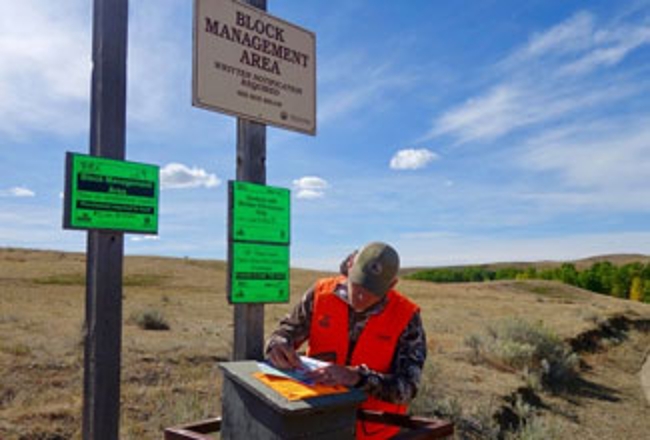 Block Management sign