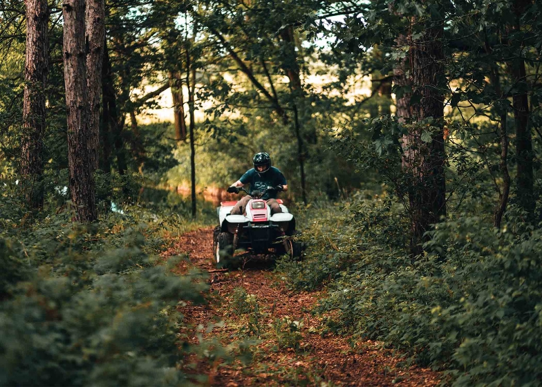 ATV in the woods