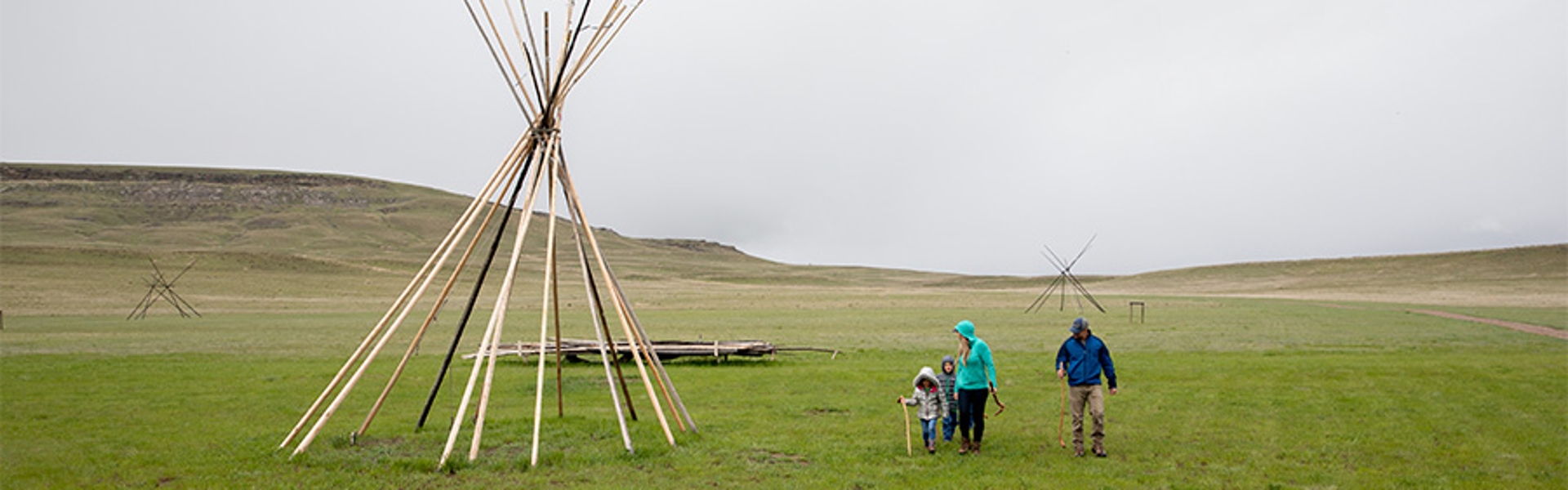 First Peoples visitors and tipi