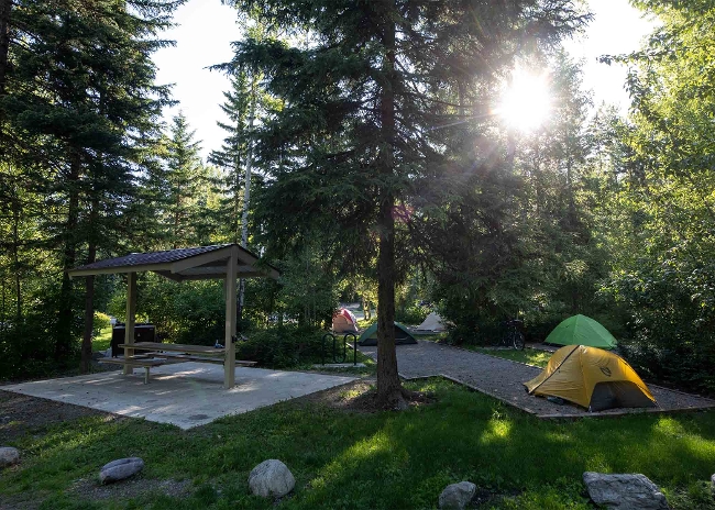 photo of hike/bike campsite