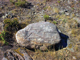 A rock on the old north trail.