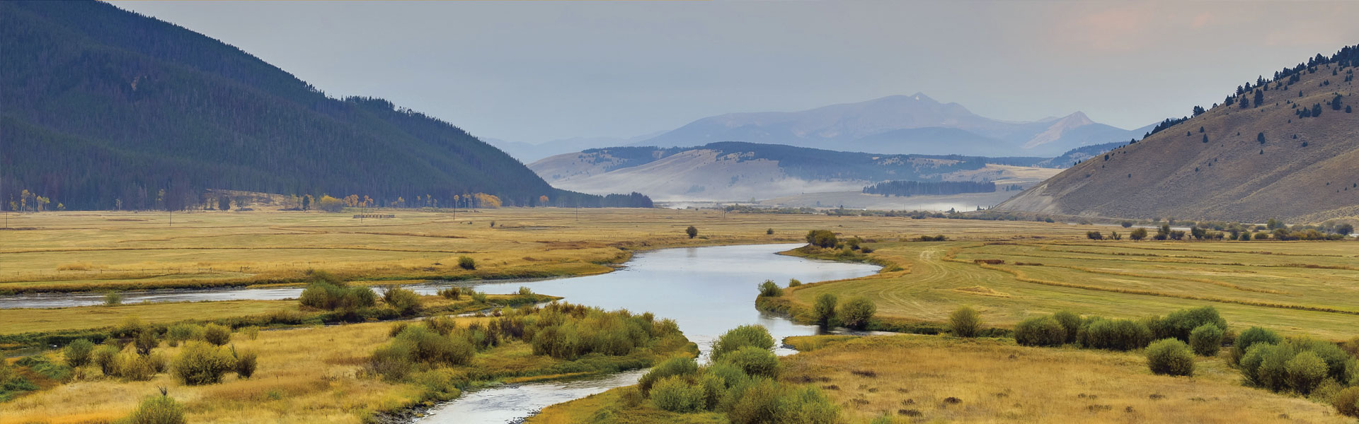 A view of the Big Hole River valley.