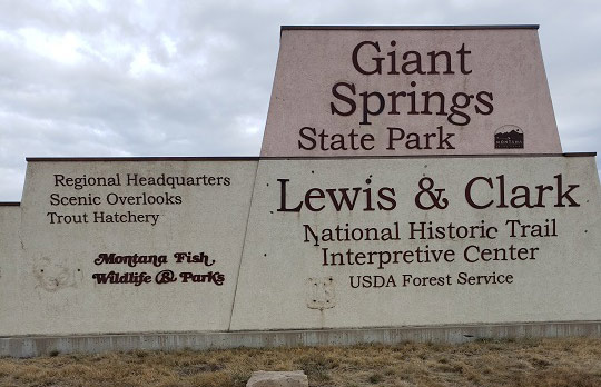 Giant Springs sign vandalism