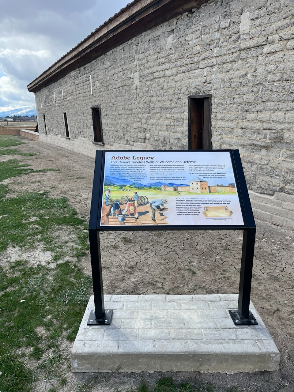 new interpretive display at Fort Owen