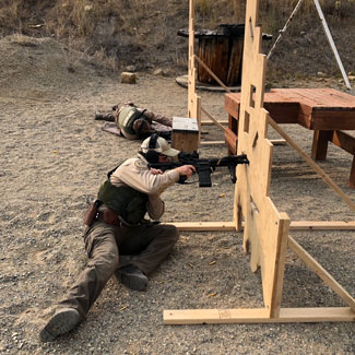 FWP Wardens in training shooting targets