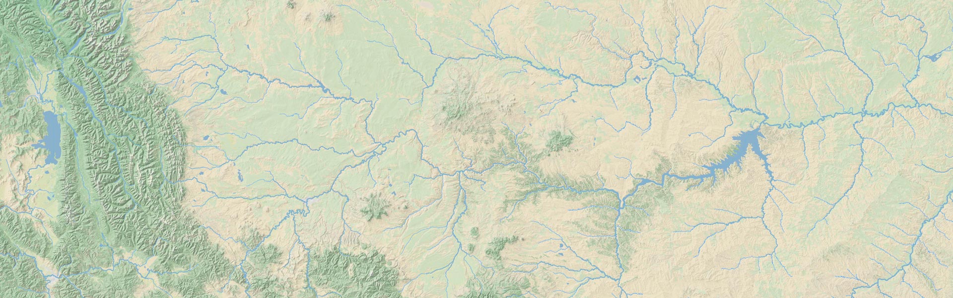 Montana topography closeup