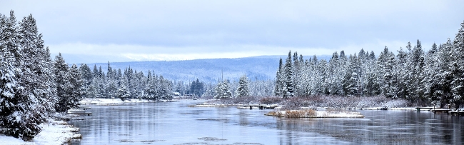Winter river landscape