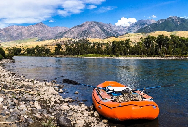 Raft on River