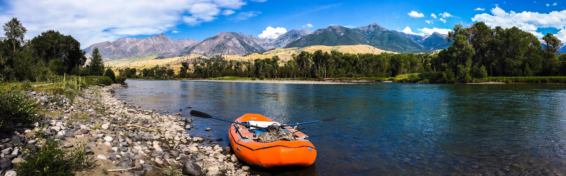 Raft on Yellowstone River