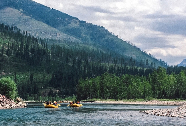 Raft on River