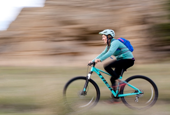 Female biking