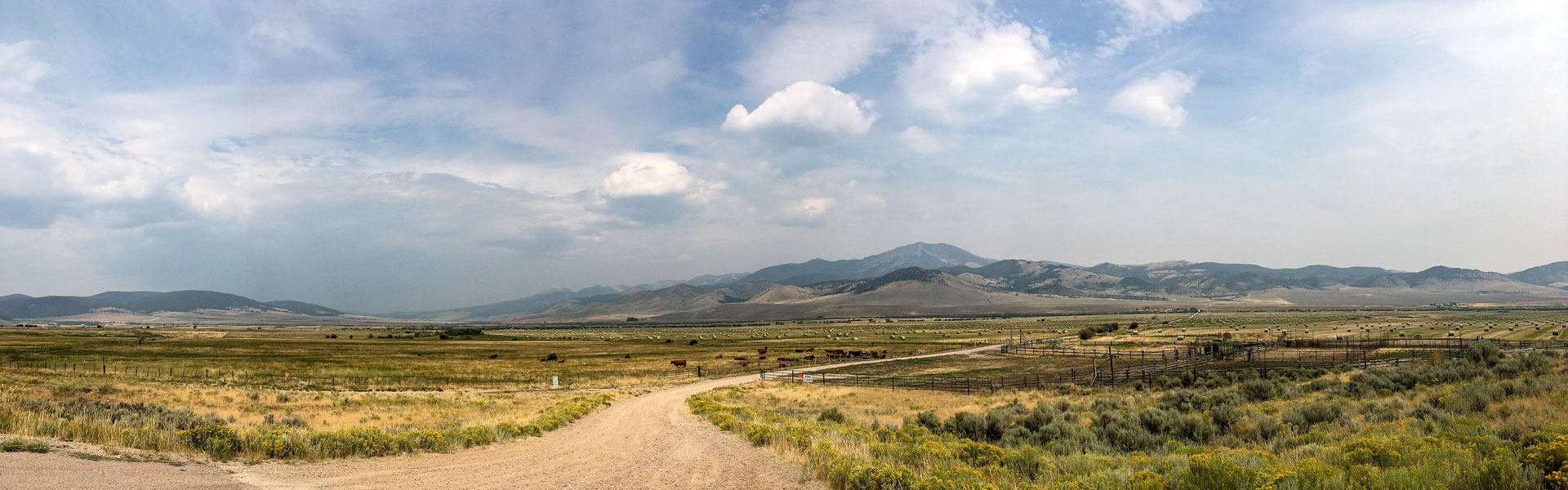 Landscape photograph of dirt road on private land