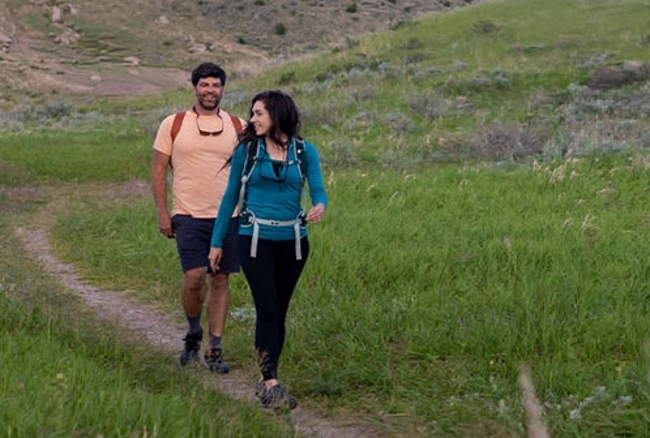 Family hiking