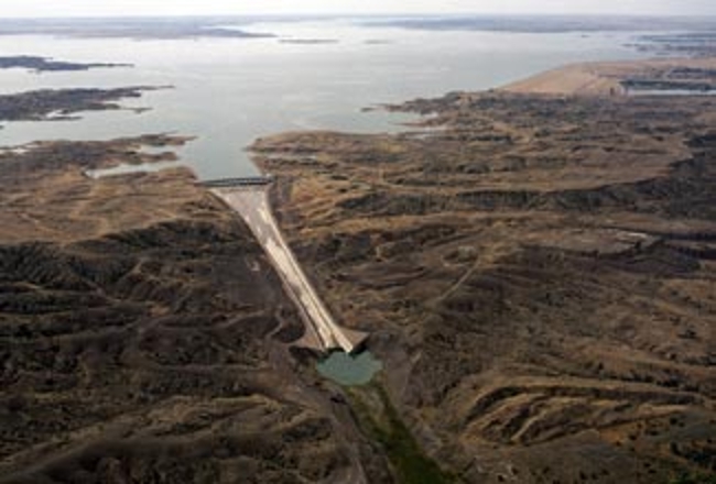 Fort Peck dam and lake
