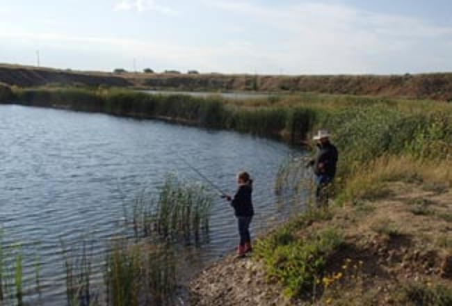 Anglers on lake